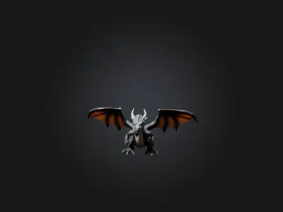Realistic Dragon Model Low-poly 3D model