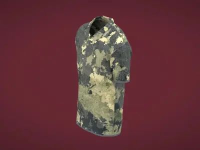 Military Outfit - T-shirt Low-poly 3D model 3