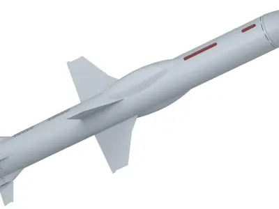 Ukrainian Naval Missile Neptune D RK360L  3D model