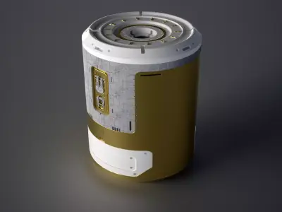 sci-fi canister geo Free low-poly 3D model