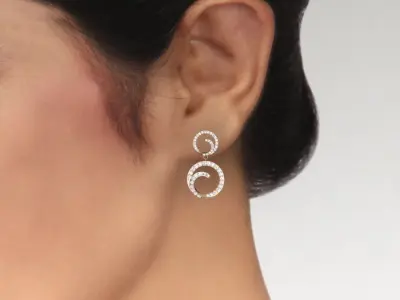 Women Earrings 3D print model