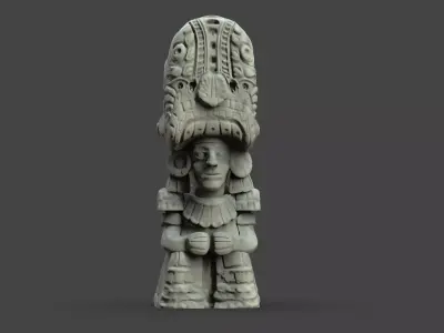 Mayan statue  3D print model