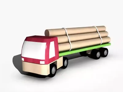 Toy truck Free 3D model