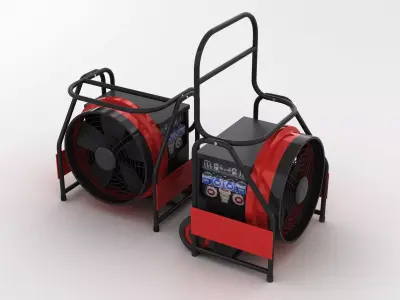 Portable Industrial Fan 3D model