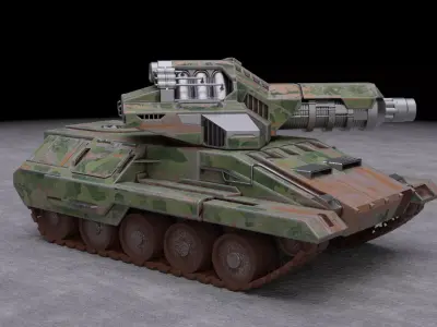 Tank Hunter-Ricochet--Tanki Online 3D model