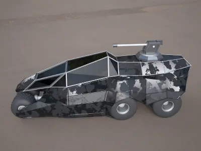 Batmobile concept car 3ds 3D model