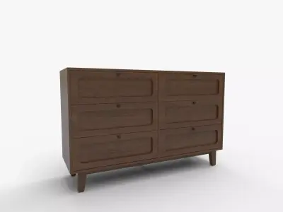 ORRD Drawer Fluted Dresser for Bedroom 3D model