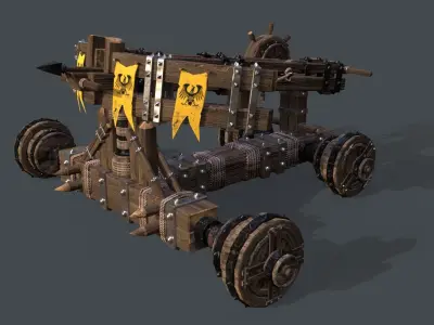 Medieval Ballista Low-poly 3D model