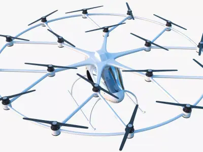 Air Drone Helicopter 3D model