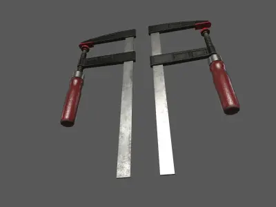 F-Clamp wrenches Low-poly 3D model