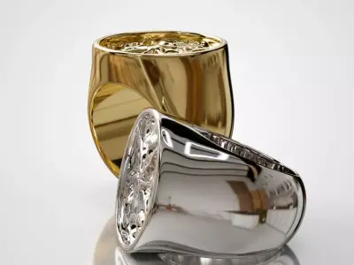 Sixteenth Century Silver Calatrava Ring  3D print model