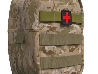 Military Tactical Medical Pouch - Marvelous Designer 3D model