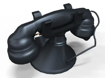 Old - Vintage Rotary Phone Low-poly 3D model