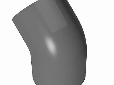 PVC Elbows 45 Degrees - Socket Ends Free 3D model
