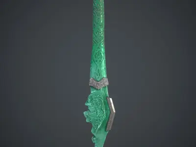 Cardinal Great Axe Low-poly 3D model