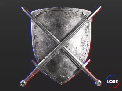 Medieval Collection Knightly Sword and Shield 3D Model Pack