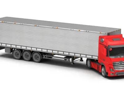 Truck 4-V5 Low-poly 3D model
