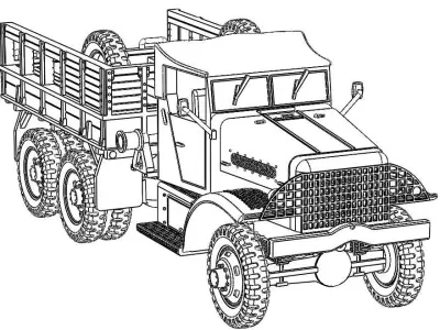US White 666 Cargo 3D print model