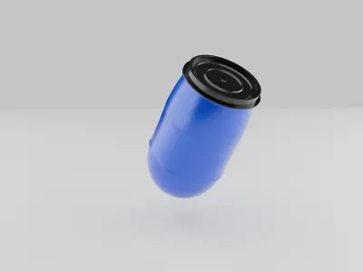 Water barrel Low-poly 3D model purchase