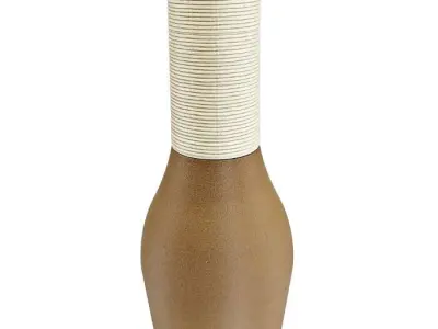 Two-part textured bottle vase 2 3D print model