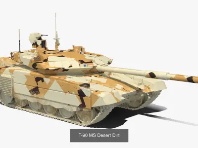 T-90 MS Desert Collection 3D Model Pack