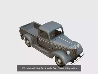 1930s Classic Pickup Trucks Pack Vintage Collection 5 Models