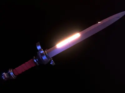 LowPoly Dagger sword Low-poly 3D model