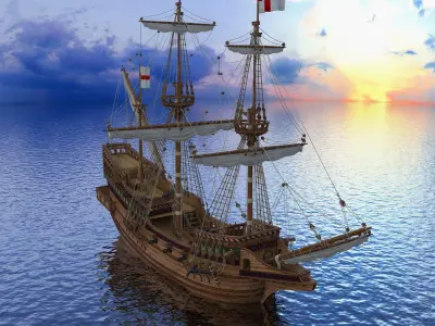 Golden Hind 3D model
