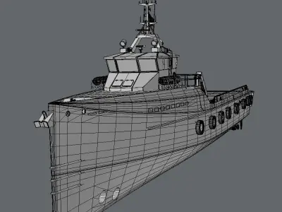 Fast Crew Supplier Vessel 3D model