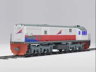 GE U18C Locomotive aka CC201 3D Model Free low-poly 3D model