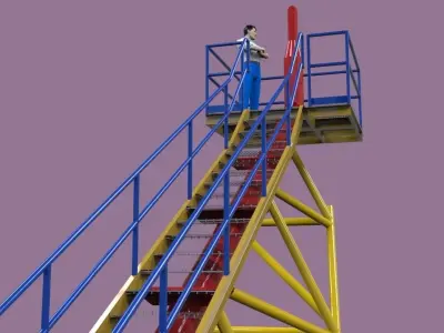 Tripod vent boom Free 3D model