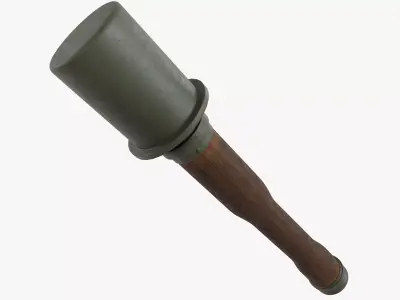 Stick Grenade Low-poly 3D model get