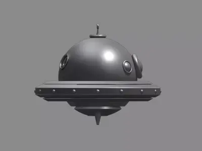 Stylize Cartoon UFO 3D model