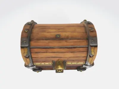  low-poly treasure chest Low-poly 3D model
