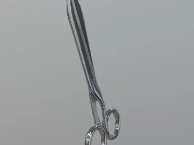 Scissors 2 pair of Low-poly 3D model