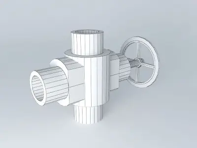 3 way valve 3D model