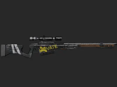 wasteland and oppressor  guns Low-poly 3D model
