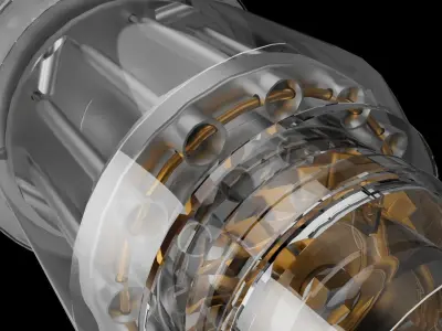Gas turbine jet engine  RS-30 3D model