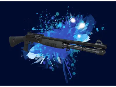 SHOTGUN 2 - Benelli M4 Super 90 Tactical Shotgun - 4K Game Ready Low-poly 3D model