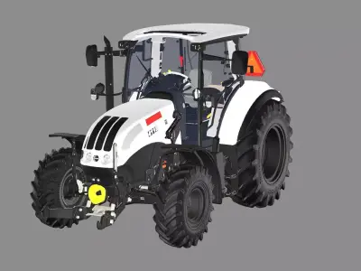 Farm Tractor X3 4115M 3D Model Low-poly 3D model