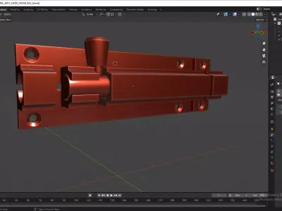 Barrel Bolt  3D model