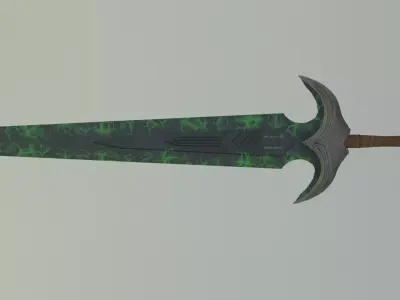 Sword magic game ready Low-poly 3D model