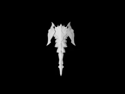 Shards Battle-Gloves Low-poly 3D model