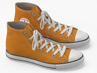 Basketball Shoes Orange 3D model