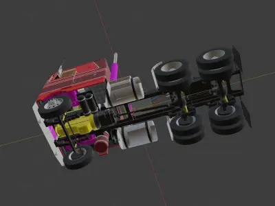 Peterbilt 352 Sleeper 3D model