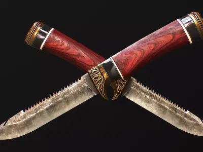 CAPTAINS KNIFE Low-poly 3D model