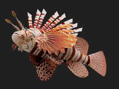 Lionfish Low-poly 3D model purchase