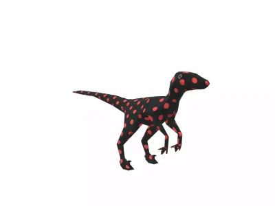 Dinosaur Cartoon - 02 Low-poly 3D model