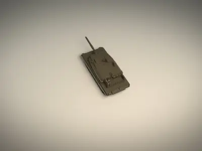 Low Poly Tank 03 Low-poly 3D model