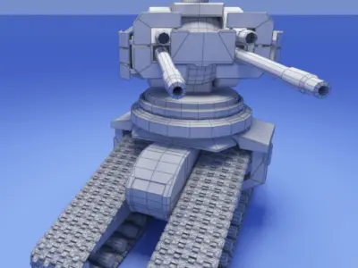 Drone Tanks Low-poly 3D model